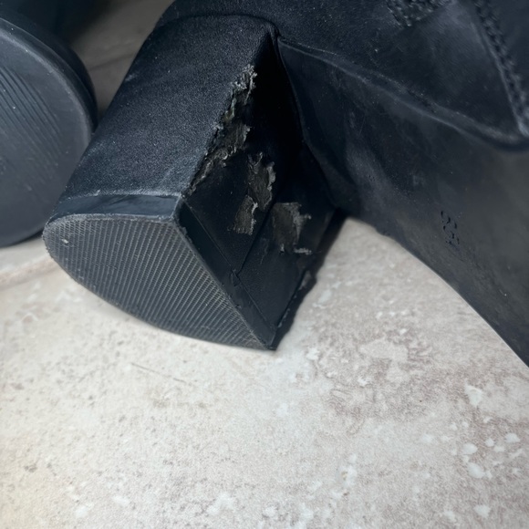 Torrid Black Faux Leather Double Zip Block Bootie (WW)-8.5 - Picture 9 of 9